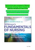 Test Bank for Davis Advantage for Wilkinson&rsquo;s Fundamentals of Nursing&colon; Theory&comma; Concepts&comma; and Applications 5th Edition Questions and Answers &vert; Latest Update 2026 Exam Prep &vert; 100&percnt; Guarantee Pass &vert; By Leslie S&period; Treas