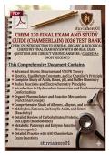 CHEM 120 Final Exam & Study Guide &lpar;Chamberlain&rpar; &ndash; Newest 2026 Test Bank &vert; CHEM 120 Introduction to General&comma; Organic & Biological Chemistry Final Exam Review with 650 Real Exam Questions & Correct Verified Answers &ndash; Already Graded A&plus; &lpar;Most Recent&excl;&excl;&rpar; &ndash; Comp