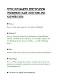 CSTU 101 EXAMPREP CERTIFICATION&NewLine;EVALUATION EXAM QUESTIONS AND&NewLine;ANSWERS 2026&NewLine;
