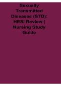Sexually Transmitted Diseases STD HESI Review Nursing Study Guide 2026 Updated Exam Preparation Material