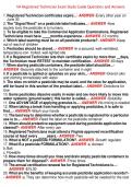 VA Registered Technician Exam Study Guide Questions and Answers