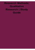 Research Methods Qualitative Research Study Guide 2026 Updated Exam Review Material