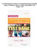 Test Bank for Ebersole and Hess&rsquo; Gerontological Nursing & Healthy Aging&comma; 5th Edition by Theris A&period; Touhy and Kathleen F&period; Jett