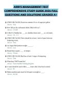 ARBYS MANAGEMENT TEST&NewLine;COMPREHENSIVE STUDY GUIDE 2026 FULL&NewLine;QUESTIONS AND SOLUTIONS GRADED A&plus;