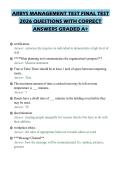 ARBYS MANAGEMENT TEST FINAL TEST&NewLine;2026 QUESTIONS WITH CORRECT&NewLine;ANSWERS GRADED A&plus;&NewLine;