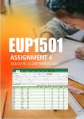 EUP1501 Assignment 4 Semester 2 2026 - Due 25 September 2026