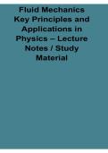 Fluid Mechanics Key Principles and Applications in Physics Lecture Notes Study Material 2026 Updated Exam Review Guide