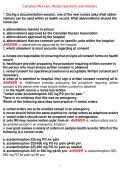Canadian PN Exam&comma; Mosby Questions and Answers