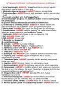 AZ Caregiver Certification Test Preparation Questions and Answers