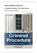 Solutions Manual &mdash; Criminal Procedure&colon; Law and Practice&comma; 11th Edition &lpar;del Carmen & Hemmens&comma; 2024&rpar;&comma; Chapters 1-15 &vert; All Chapters Covered