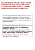 WGU D293 OA REAL EXAM 2026 &lpar;A NEW UPDATED &NewLine;VERSION&rpar; COMPLETE ACTUAL EXAM ACCURATE &NewLine;QUESTIONS AND CORRECT DETAILED ANSWERS &NewLine;&lpar;VERIFIED ANSWERS&rpar; &vert;ALREADY GRADED A&plus;