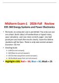 SUMMARY EEE 360 MIDTERM 1 EXAM REVIEW &vert; 2026 UPDATE &vert; WITH COMPLETE SOLUTIONS&period;