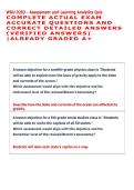 WGU D293 - Assessment and Learning Analytics Quiz  &NewLine;COMPLETE ACTUAL EXAM &NewLine;ACCURATE QUESTIONS AND &NewLine;CORRECT DETAILED ANSWERS &NewLine;&lpar;VERIFIED ANSWERS&rpar; &NewLine;&vert;ALREADY GRADED A&plus;