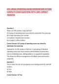 EPIC OR350 OPERATING ROOM INFORMATION SYSTEMS COMPLETE EXAM QUESTIONS WITH 100&percnt; CORRECT ANSWERS