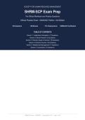 SHRM-SCP Exam Actual Exam 2026&sol;2027 &vert; Complete Exam-Style Questions &vert; 100&percnt; Verified &ndash; Detailed Rationales &ndash; Pass Guaranteed &ndash; A&plus; Graded&NewLine;&NewLine;