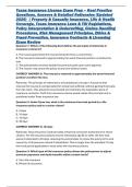 Texas Insurance License Exam Prep &ndash; Real Practice Questions&comma; Answers & Detailed Rationales &lpar;Updated 2026&rpar;  &vert; Property & Casualty Insurance&comma; Life & Health Coverage&comma; Texas Insurance Laws & TDI Regulations&comma; Policy Interpretation & Underwriting&comma; Claims Handli