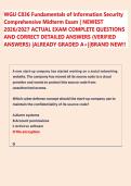 WGU C836 Fundamentals of Information Security Comprehensive  EXAM 