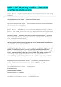 NUR 3312 Nursing Health Questions and Correct Answers&period;