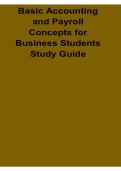 Basic Accounting and Payroll Concepts for Business Students Study Guide 2026 Updated Exam Review Material