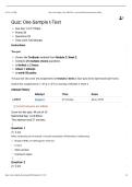 EDUC 812 One-Sample t-Test Quiz &vert; Complete Questions and Answers &vert; 2026 Updated &vert; 100&percnt; Correct&period;