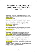 Diversity IHS Final Exam PDF&NewLine;Q&A Latest 2026 Exam Prep&vert;&NewLine;Sure Pass