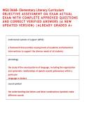 WGU D668- Elementary Literacy Curriculum &NewLine;OBJECTIVE ASSESSMENT OA EXAM ACTUAL &NewLine;EXAM WITH COMPLETE APPROVED QUESTIONS &NewLine;AND CORRECT VERIFIED ANSWERS &lpar;A NEW &NewLine;UPDATED VERSION&rpar; &vert;ALREADY GRADED A&plus; 