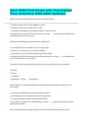 Nurs 3036 Final Exam with Guaranteed Pass Solutions 2025-2026 Updated&period;