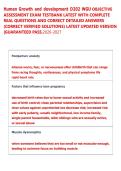 WGU D202 HUMAN GROWTH AND DEVELOPMENT OBJECTIVE ASSESSMENT EXAM TESTBANK LATEST WITH COMPLETE REAL EXAM 