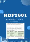 RDF2601 Assignment 2 Semester 1 2026 - Due June 2026