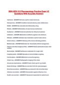 BSN HESI 315 Pharmacology Practice Exam V2 Questions With Accurate Answers