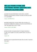 EEE 4653 POWER SYSTEMS AND&NewLine;ELECTRONICS REVIEW QUESTIONS WITH&NewLine;COMPLETE SOLUTION GUID