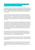 Psychiatric&sol;Mental Health Assignment Exam and Correct Answers&period;