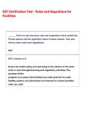 DCF Certification Test - Rules and Regulations for &NewLine;Facilities 