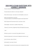 2026 NWCA EXAM QUESTIONS WITH&NewLine;CORRECT ANSWERS&NewLine;