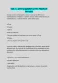NUR 215 EXAM 2 QUESTIONS WITH ACCURATE ANSWERS