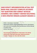 SAGE INTACCT IMPLEMENTATION ACTUAL TEST BANK FINAL 2026-2027 