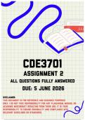 CDE3701 Assignment 2 Memo &vert; Due 5 June 2026