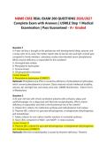 NBME CBSE REAL EXAM 200 QUESTIONS 2026&sol;2027 &vert;Complete Exam with Answers &vert; USMLE Step 1 Medical Exam