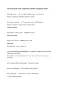 FSM Exam 2 Study Guide&colon; Food Service and Safety Management Review