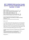 NM717 NEWBORN EXAM Actual Exam Complete Questions and Answers Detailed Rationales Pass Guaranteed - A&plus; Graded