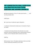 ARF ADMINISTRATOR FINAL PAPER EXAM&NewLine;2026 PRACTICE SOLUTION TESTED&NewLine;QUESTIONS AND ANSWERS GRADED A&plus;