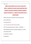 ABRET EXAM NEWEST 2025 ACTUAL EXAM TEST BANK &ndash; FULL PRACTICE QUESTIONS & ANSWERS