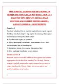 ABSA SURGICAL ASSISTANT CERTIFICATION EXAM NEWEST 2026 ACTUAL EXAM TEST BANK &vert; COMPLETE Q&A