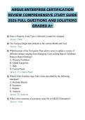 ARGUS ENTERPRISE CERTIFICATION&NewLine;REVIEW COMPREHENSIVE STUDY GUIDE&NewLine;2026 FULL QUESTIONS AND SOLUTIONS&NewLine;GRADED A&plus;
