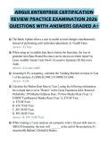 ARGUS ENTERPRISE CERTIFICATION&NewLine;REVIEW PRACTICE EXAMINATION 2026&NewLine;QUESTIONS WITH ANSWERS GRADED A&plus;