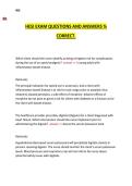 HESI Exam Questions and Answers &ndash; Complete Nursing Entrance Exam Practice Material with Rationales and Correct Answers