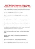 2026 TDLR Lash Extension Written Exam&NewLine;Questions with Correct Answers 100&percnt; Pass