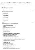 Duty Managers Certificate Study Guide&colon; Hospitality Leadership and Operations Review