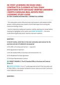 NC POST LICENSING 302 EXAM 2026 &vert; CONTRACTS & CLOSINGS ACTUAL EXAM QUESTIONS WITH DETAILED VERIFIED ANSWERS &vert; NORTH CAROLINA REAL ESTATE POST-LICENSING STUDY GUIDE