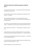 AHLEI Exam Study Guide&colon; Hospitality Management Certification Review
